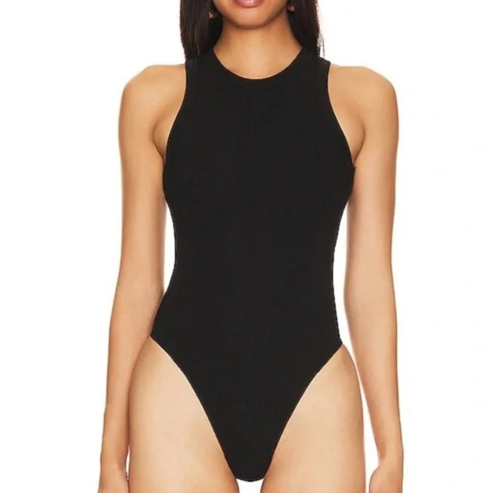 Pistola Blake Ribbed Crewneck Knit Bodysuit Size Large